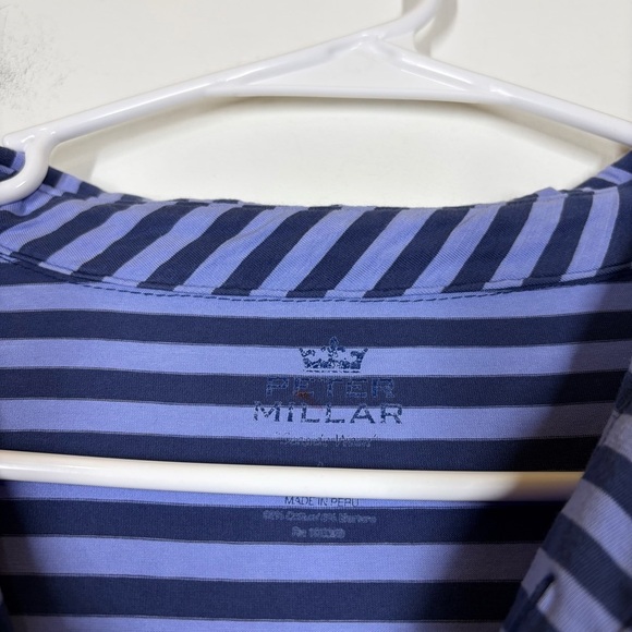 Peter Millar Grandfather Seaside Wash Stripe Polo Size Large - Picture 8 of 10